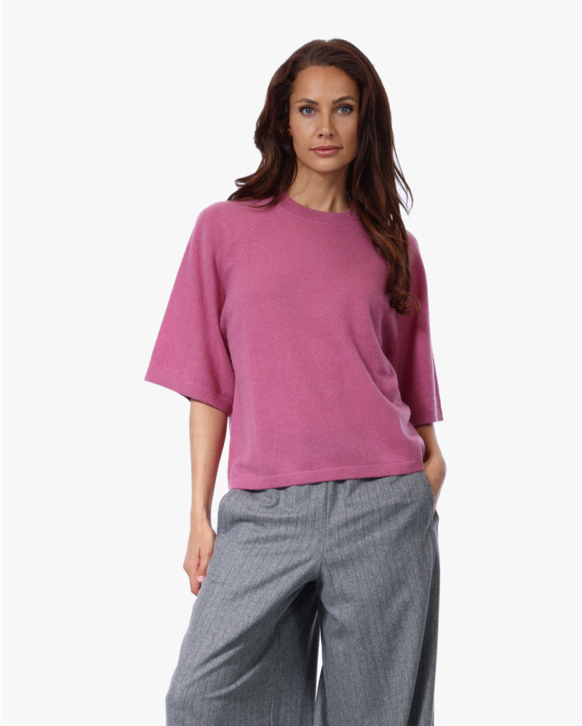 Leana Kasjmier Korte Mouw Knit Old Mauve