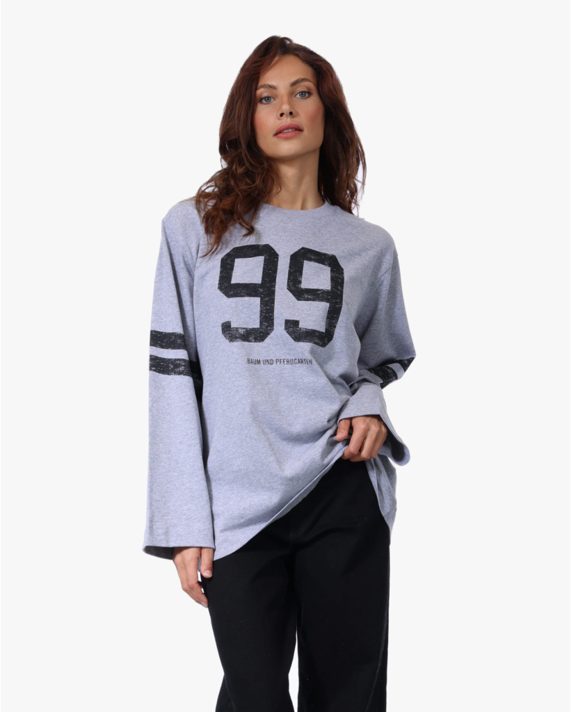 Jeevana Longsleeve '99' Print Grijs Melange