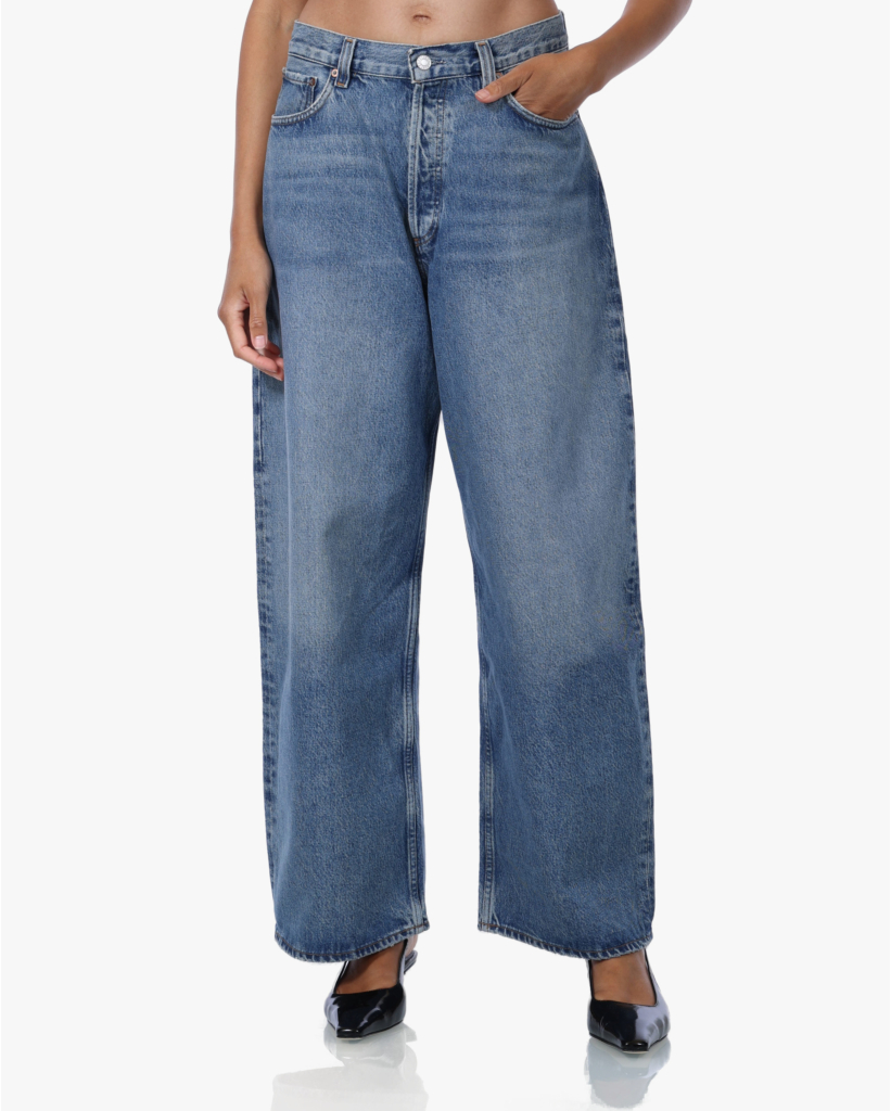 Rounded Baggy Jeans Marbled 
