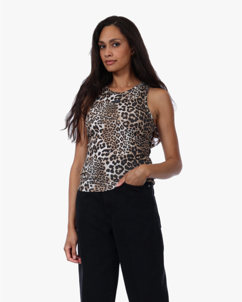 Rib Tanktop Leopard