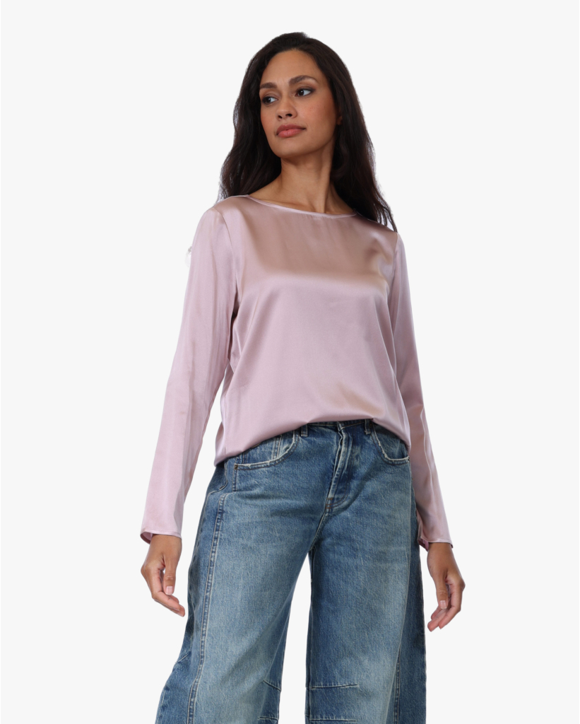Zijdeblend Longsleeve Powder Rose
