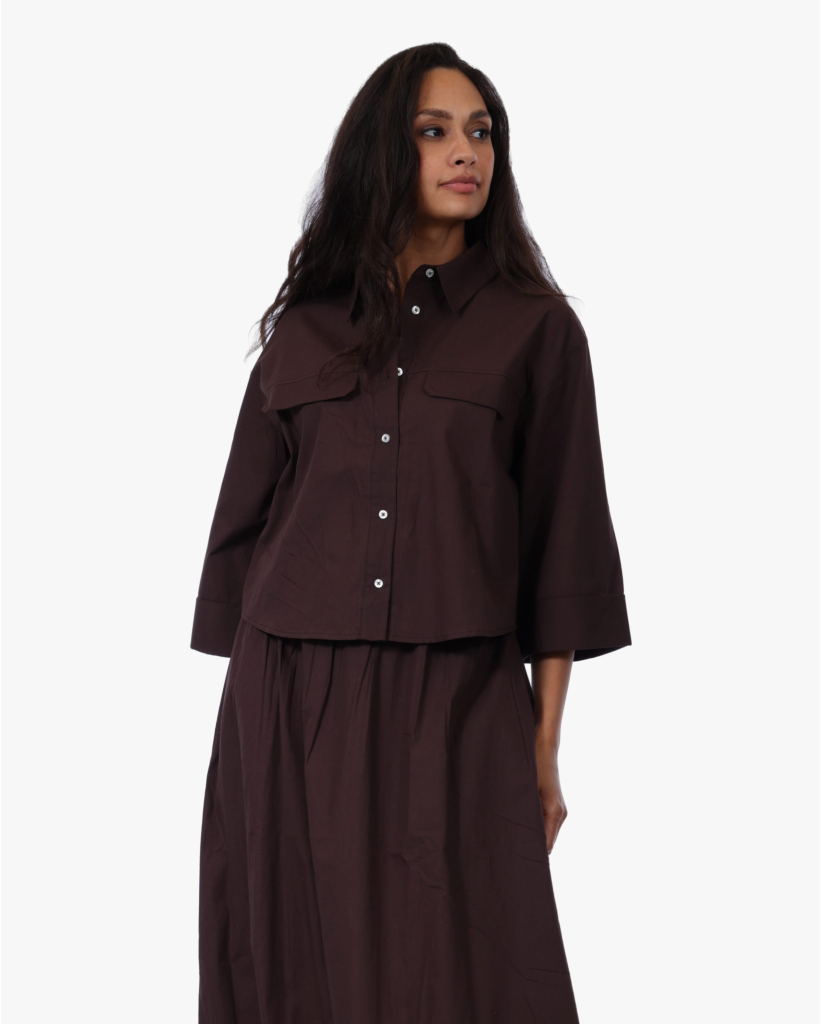 Odile Popin Blouse Chocolate