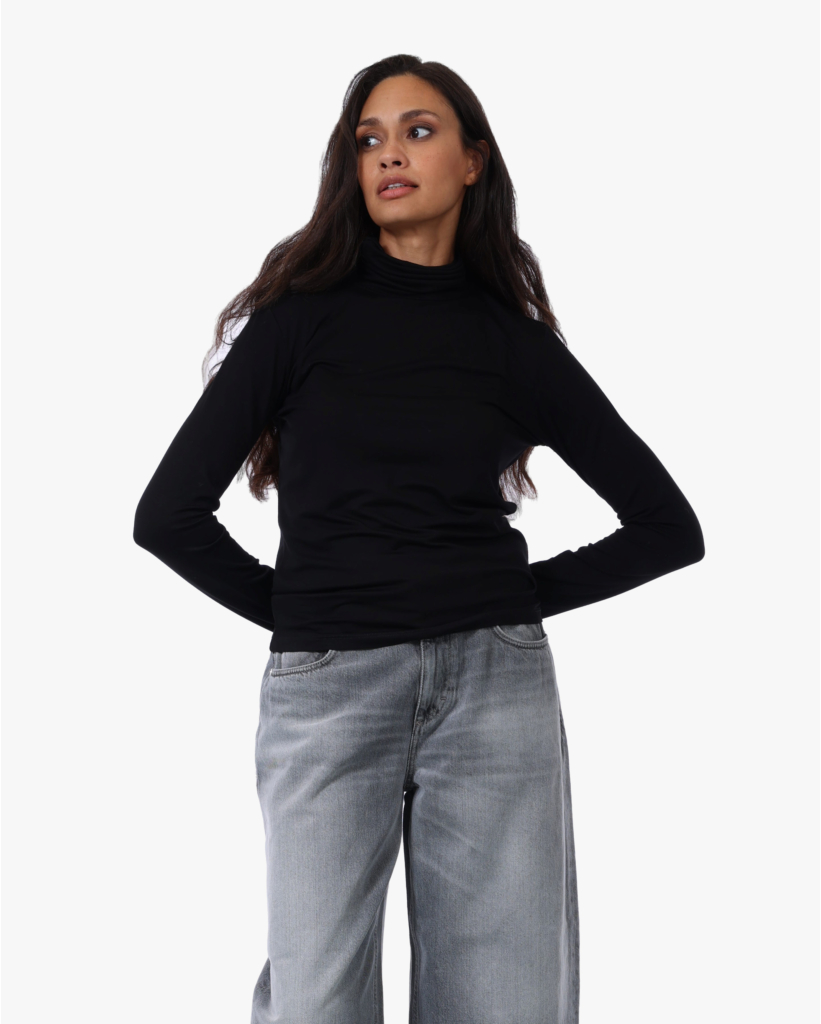 Stretchy Turtleneck Zwart
