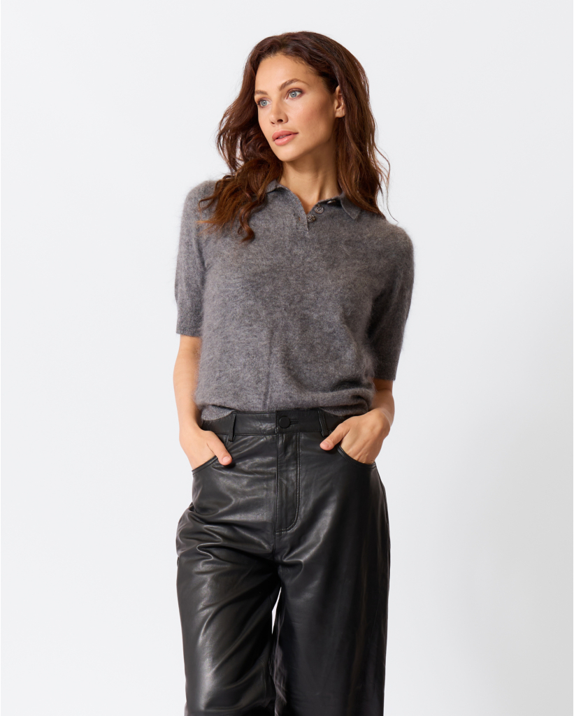 Margot Cashmere T-shirt Dark Heather Grey