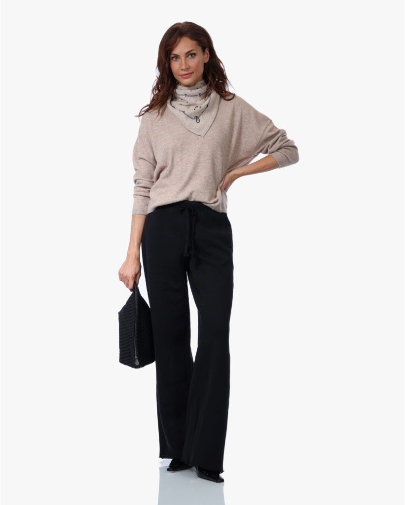 Wide Leg Sweatpant Zwart