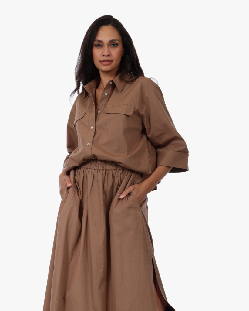 Odile Popin Blouse Beige