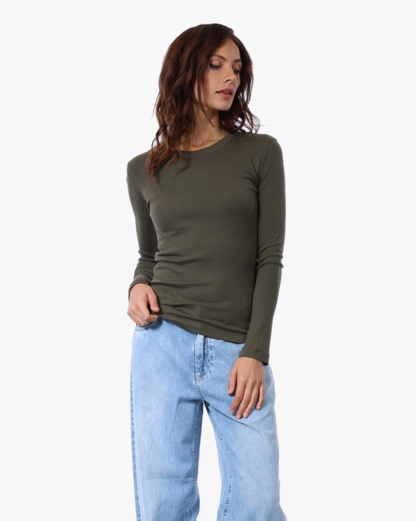 Fitted Longsleeve Army Green