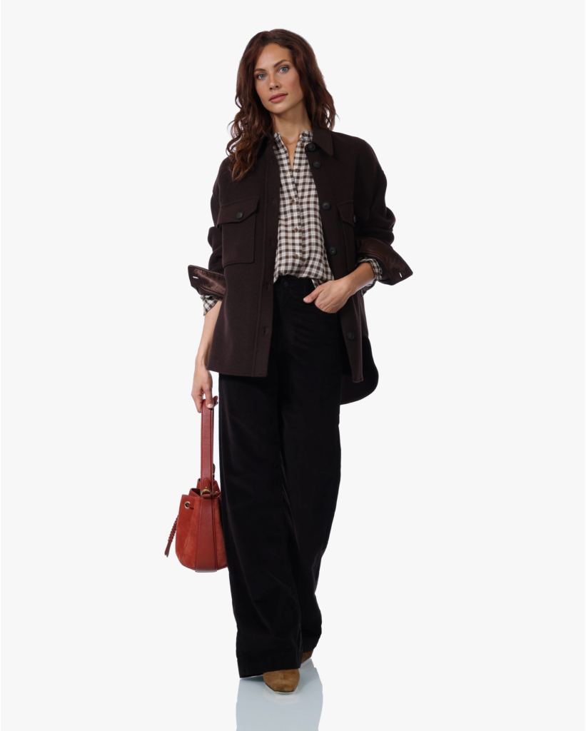 Palazzo Corduroy Jeans Chocolate L34