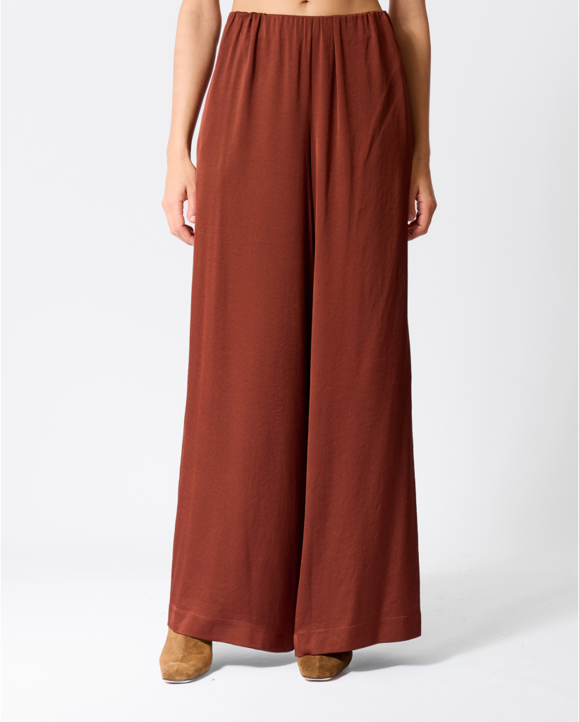 Tweezer Satijnen Pantalon Brique