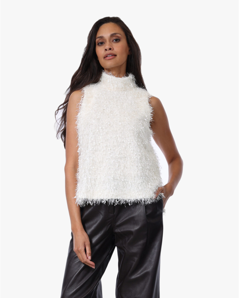 Halira Fringe Top Off White