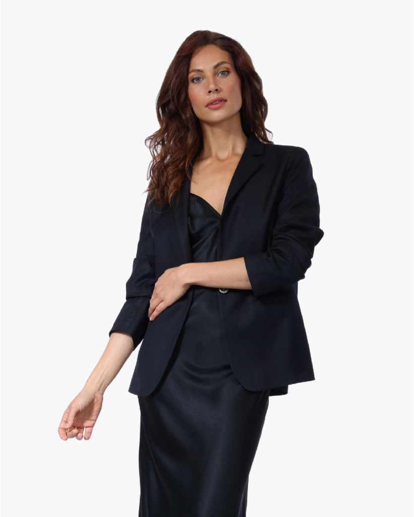 Vikelo Wolblend Blazer Marine