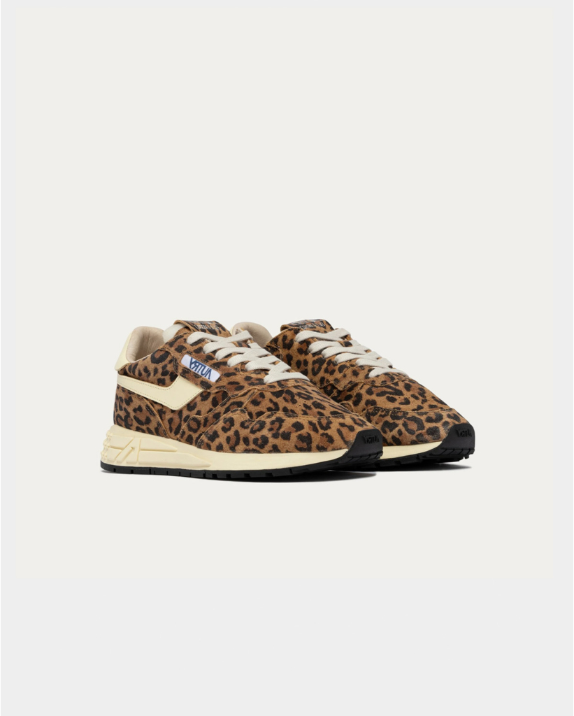 Reelwind Low Sneakers in Leopard en Rutabaga Leer