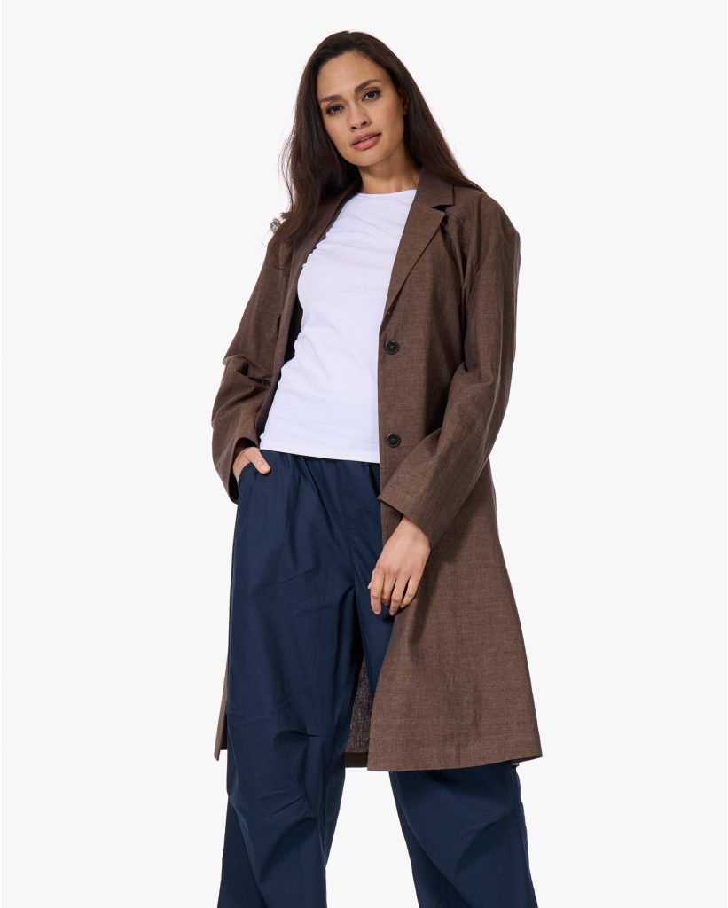 Panama Lange Blazerjas Camel