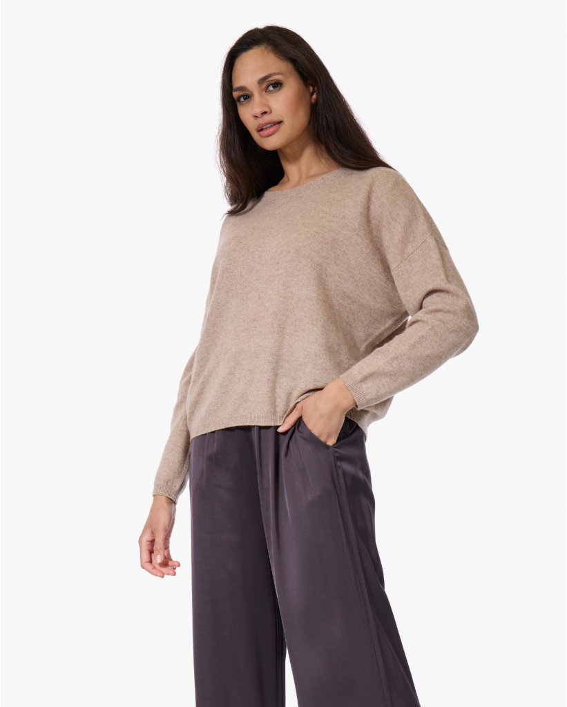 Kaira Cashmere Trui Chestnut