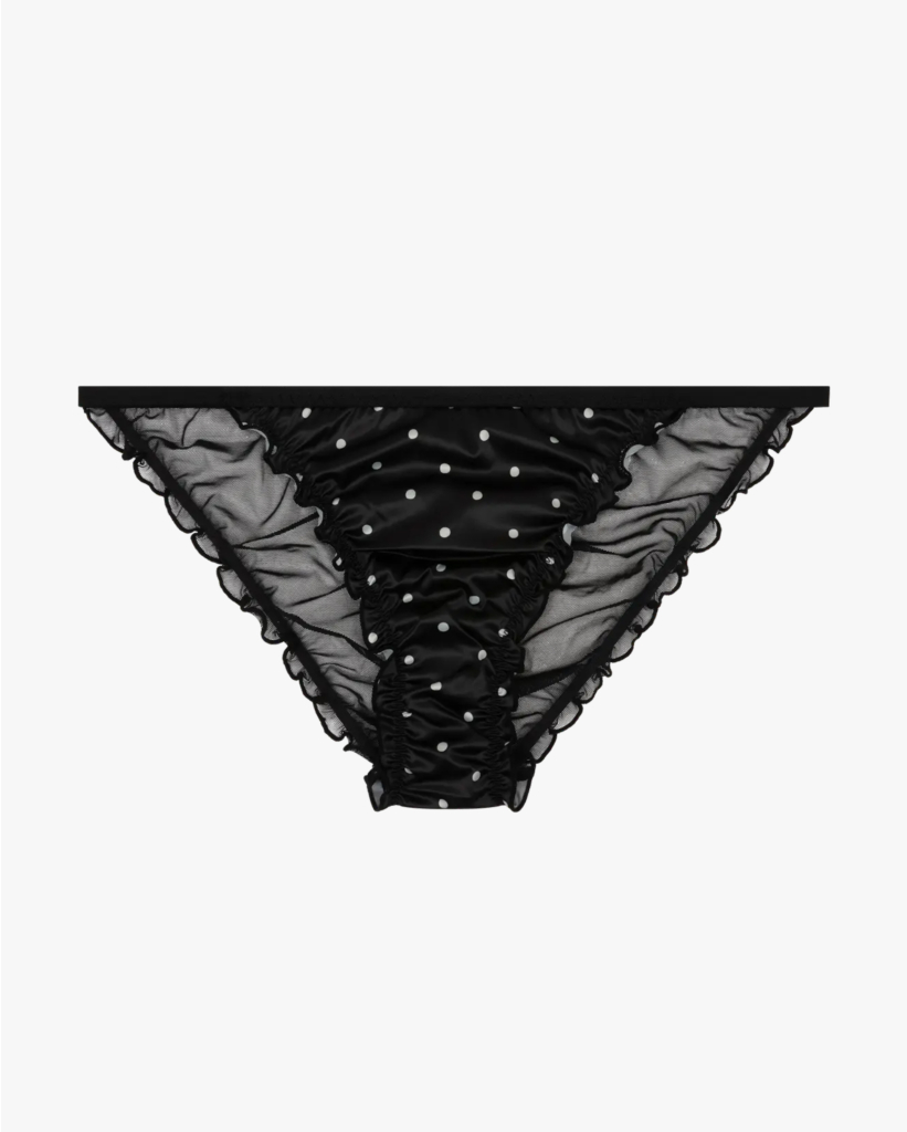 Isabel Polkadot Slip Zwart