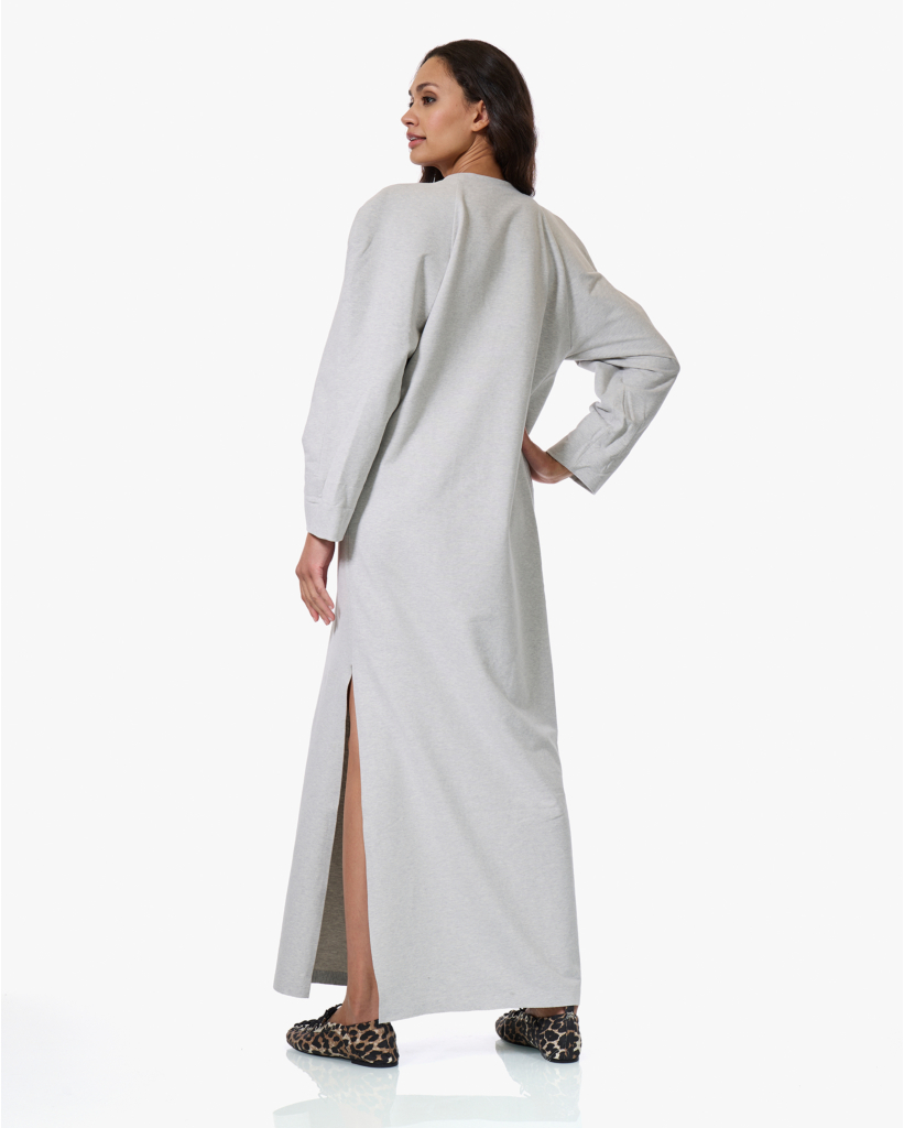 Maxi Bomber Sweater Jurk Grijs