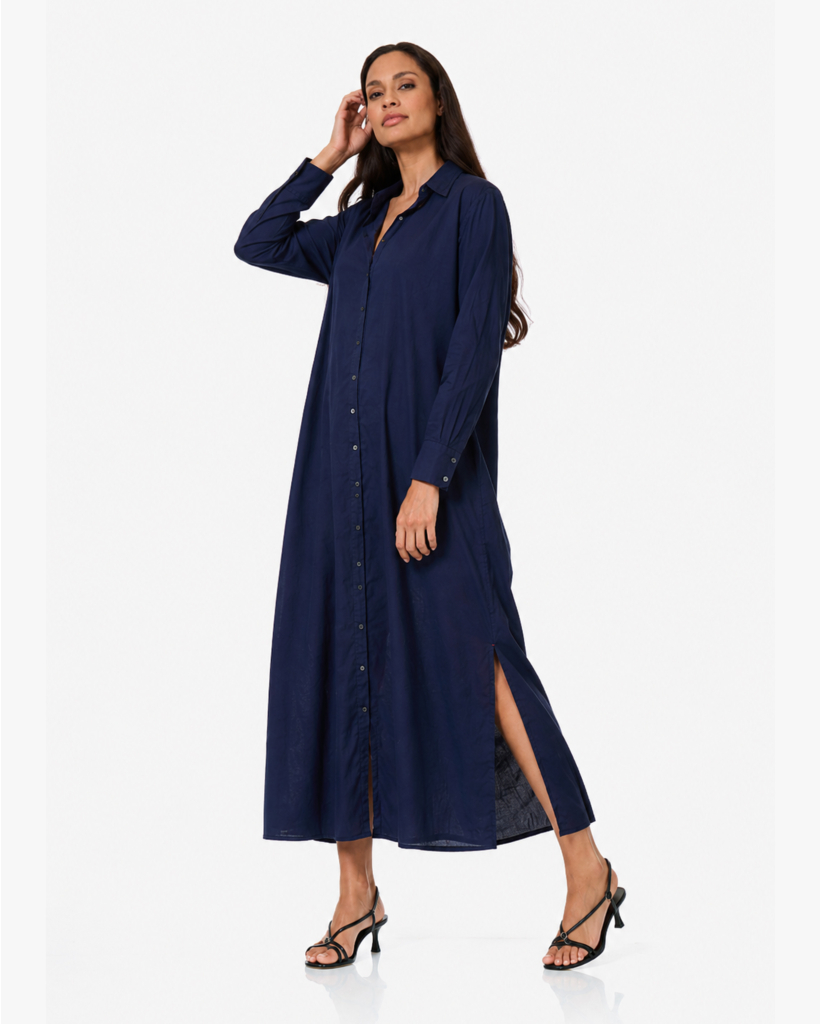 Boden Washed Poplin Blousejurk Navy