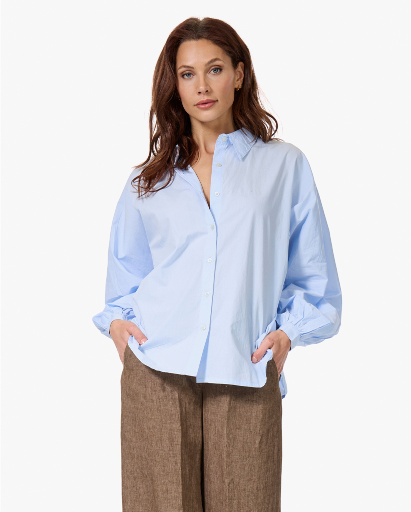 Gala Oversized Blouse Lichtblauw