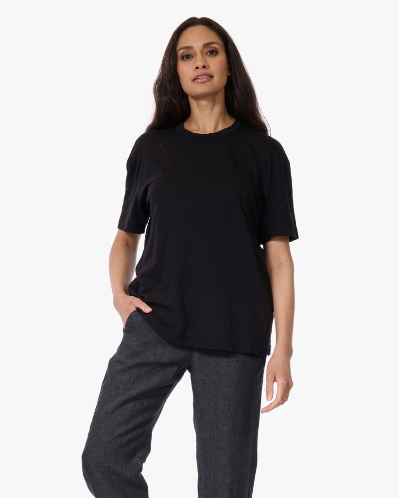 Crêpe Jersey T-shirt Zwart