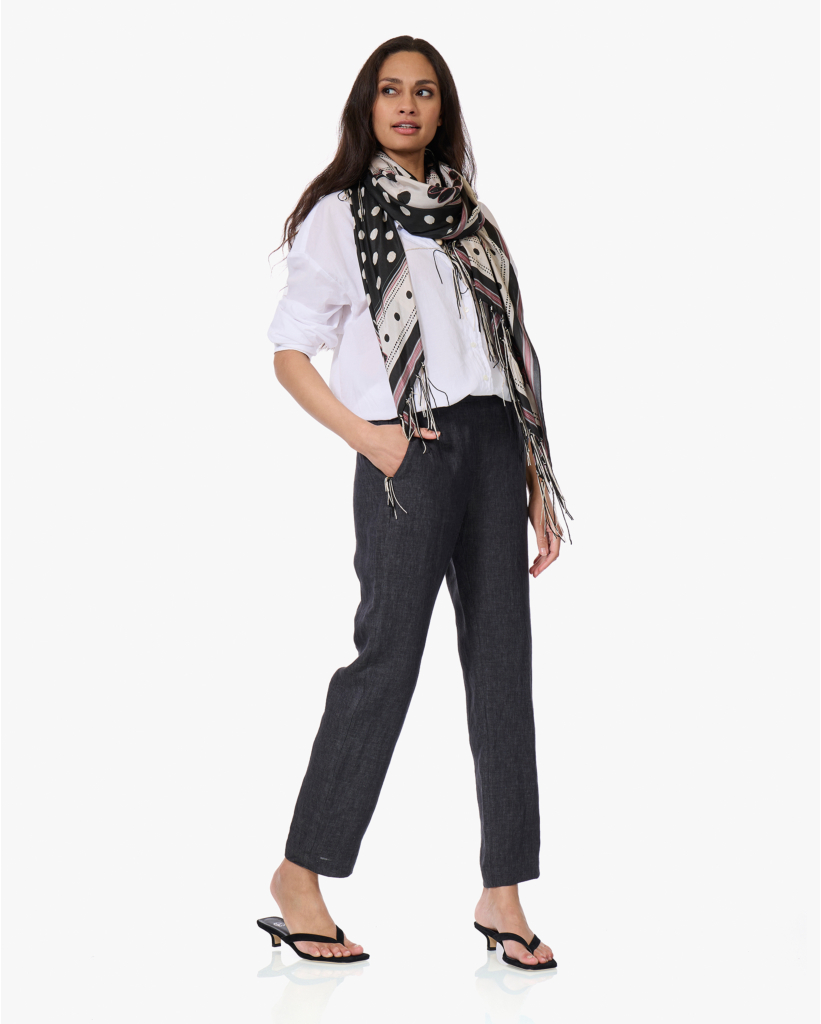 Zijden Print Pareo Ecru