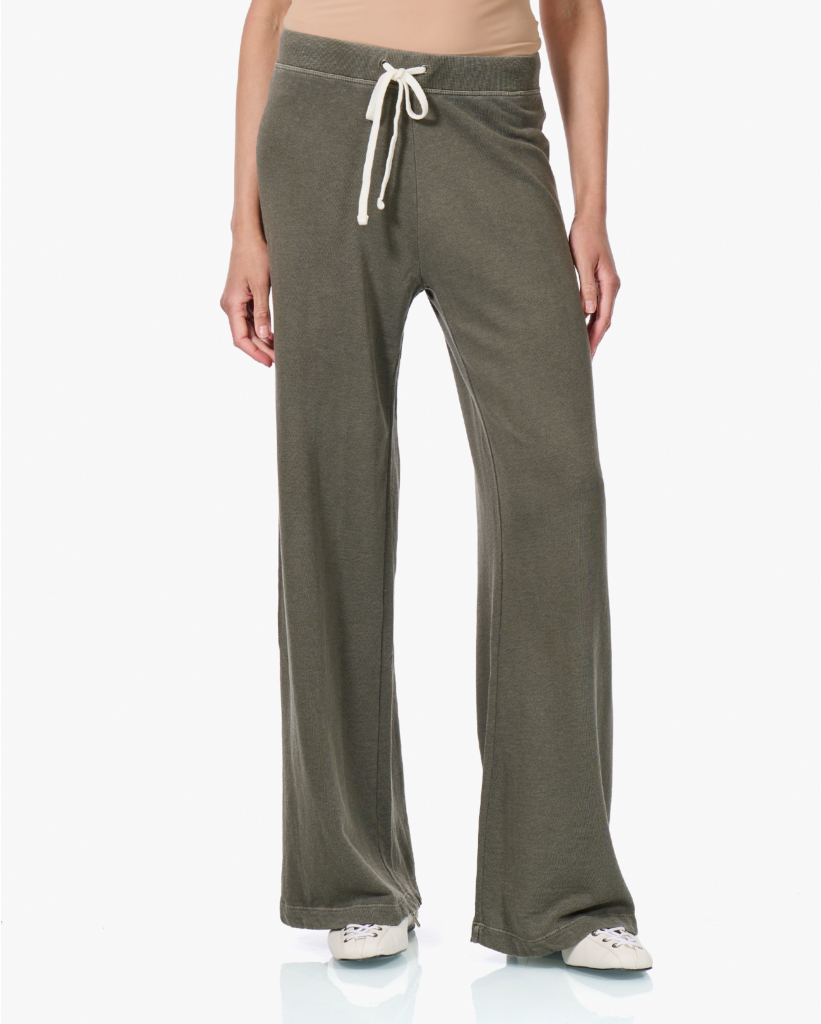 Vintage French Terry Wide Leg Sweatpants Army