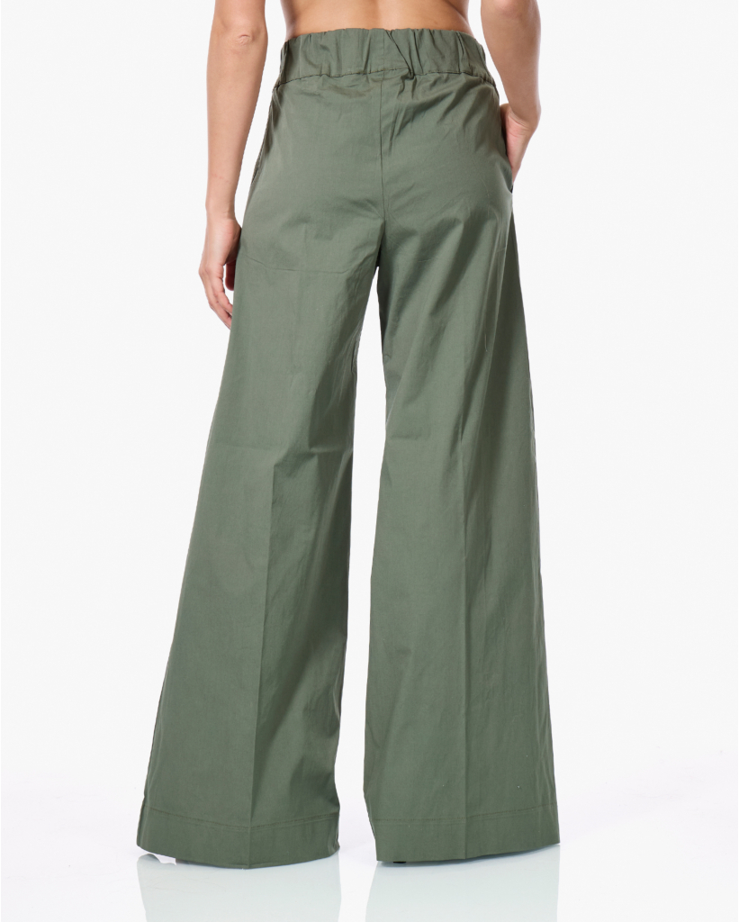 Super Woody Poplin Broek Khaki Green
