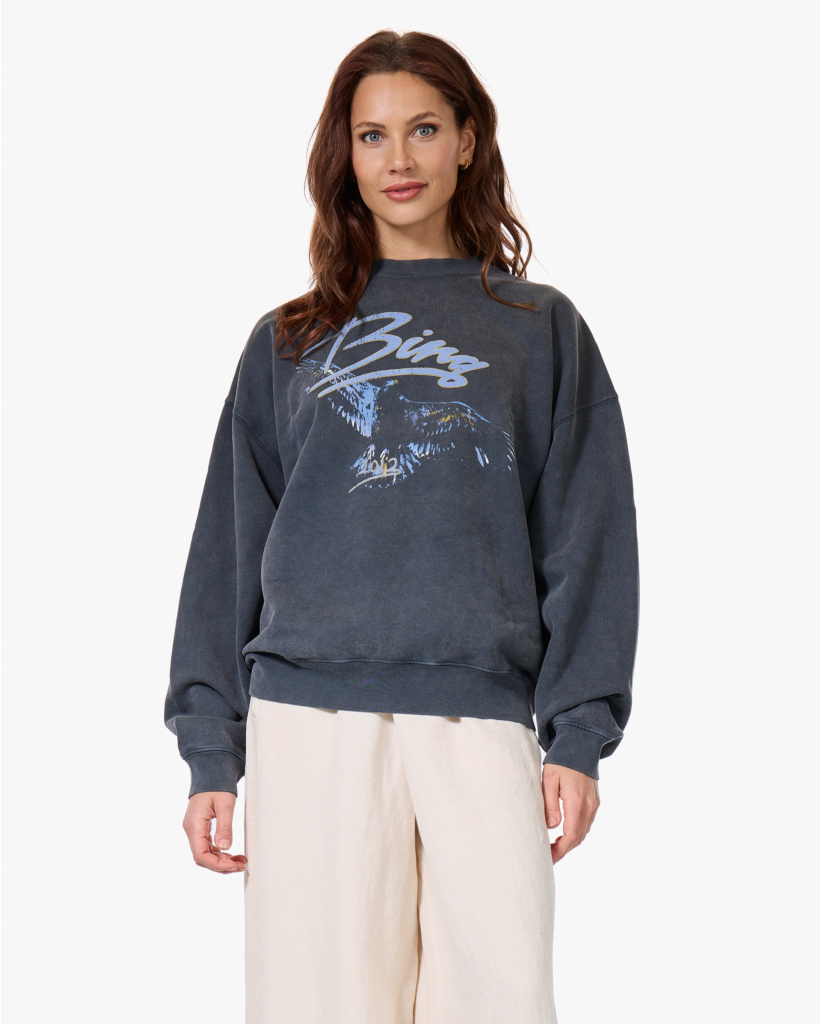 Spencer Sweatshirt Eagle Washed Black