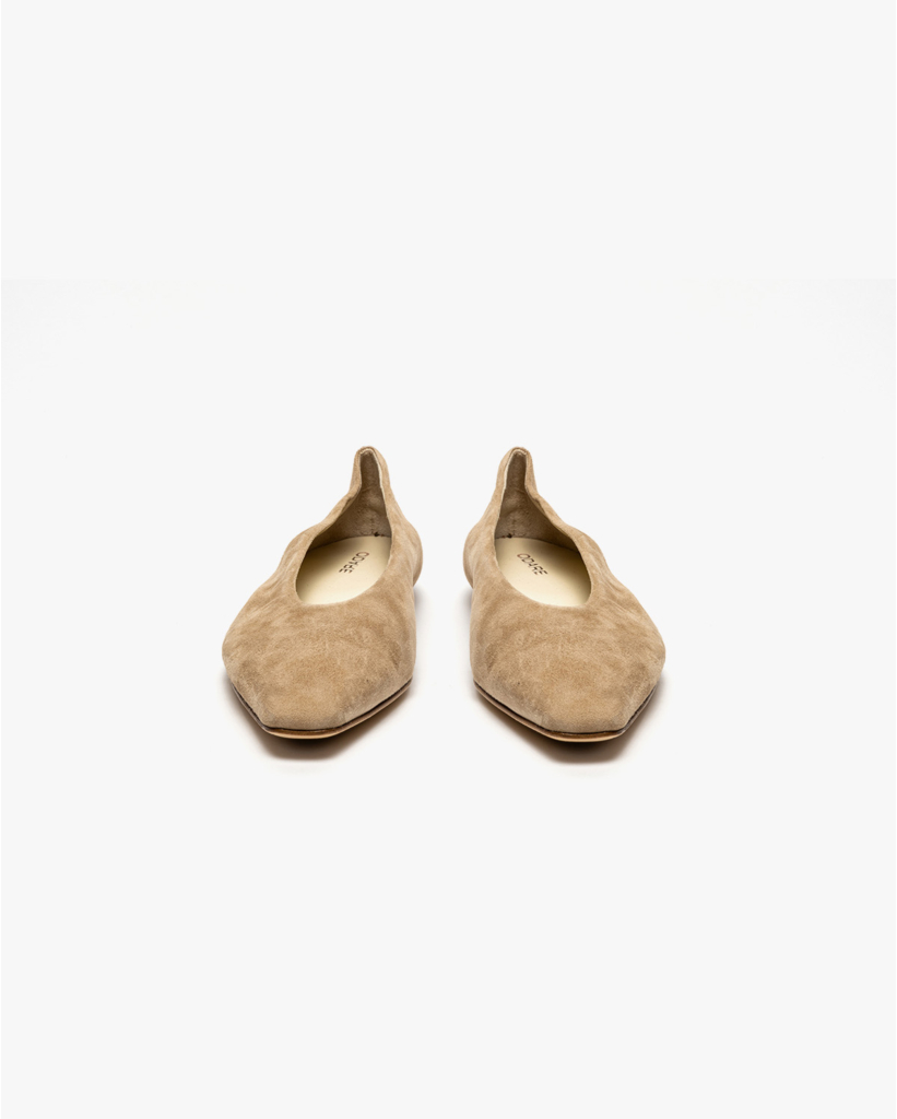 Bilbao Suède Ballerina's Taupe