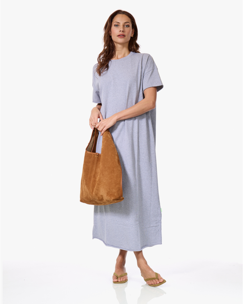 Gigi Maxi T-shirt Jurk Grijs Mêlee