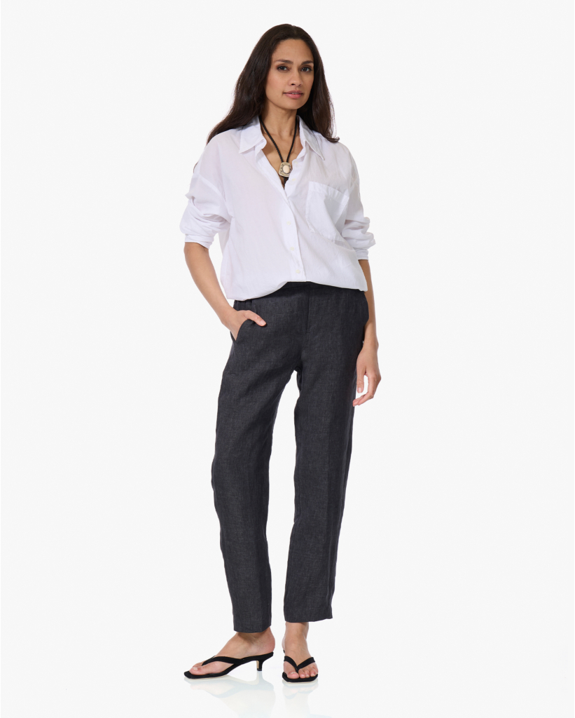 Pacifio Linnen Pantalon Antraciet