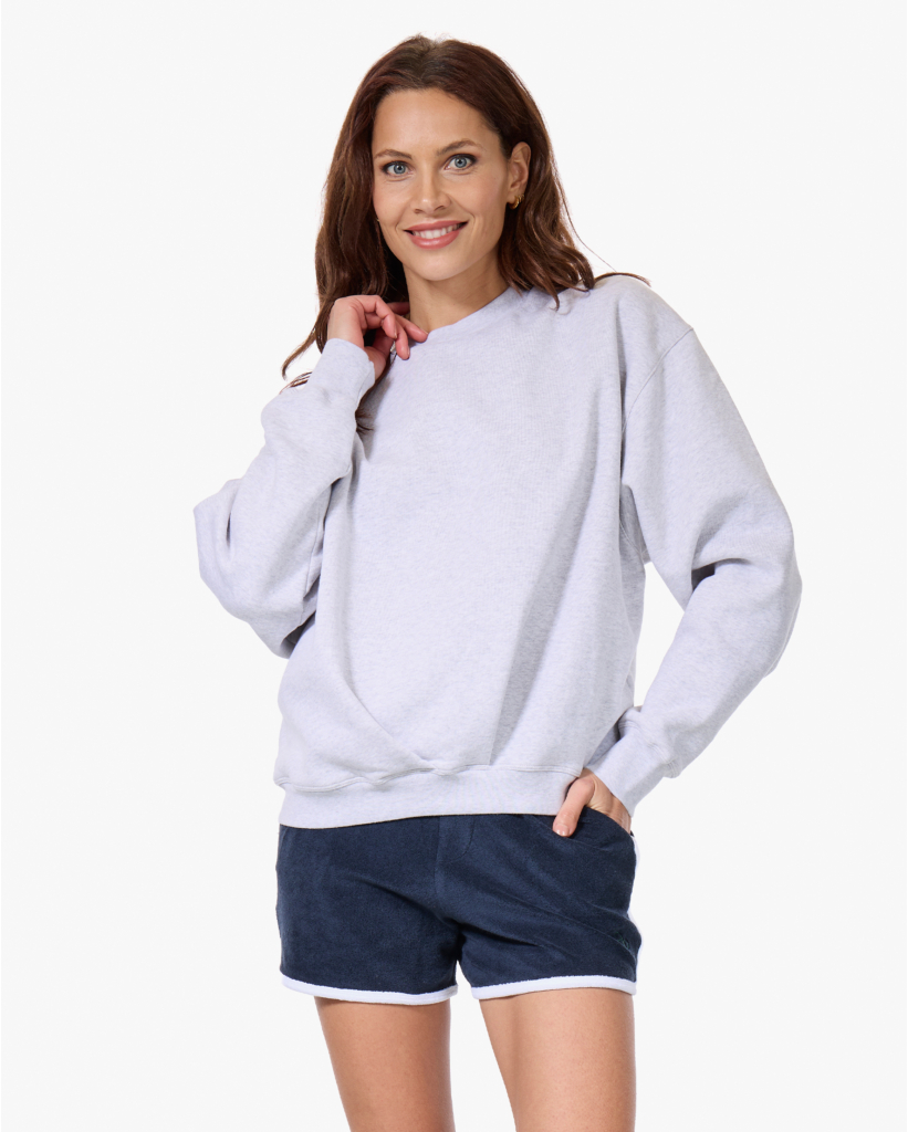 Novela Sweater met Plooien Grijs Mêlee