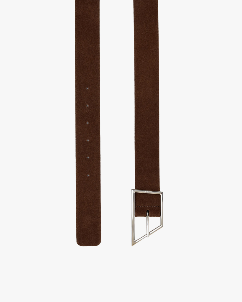 Leren Riem Mahogany Brown/Silver
