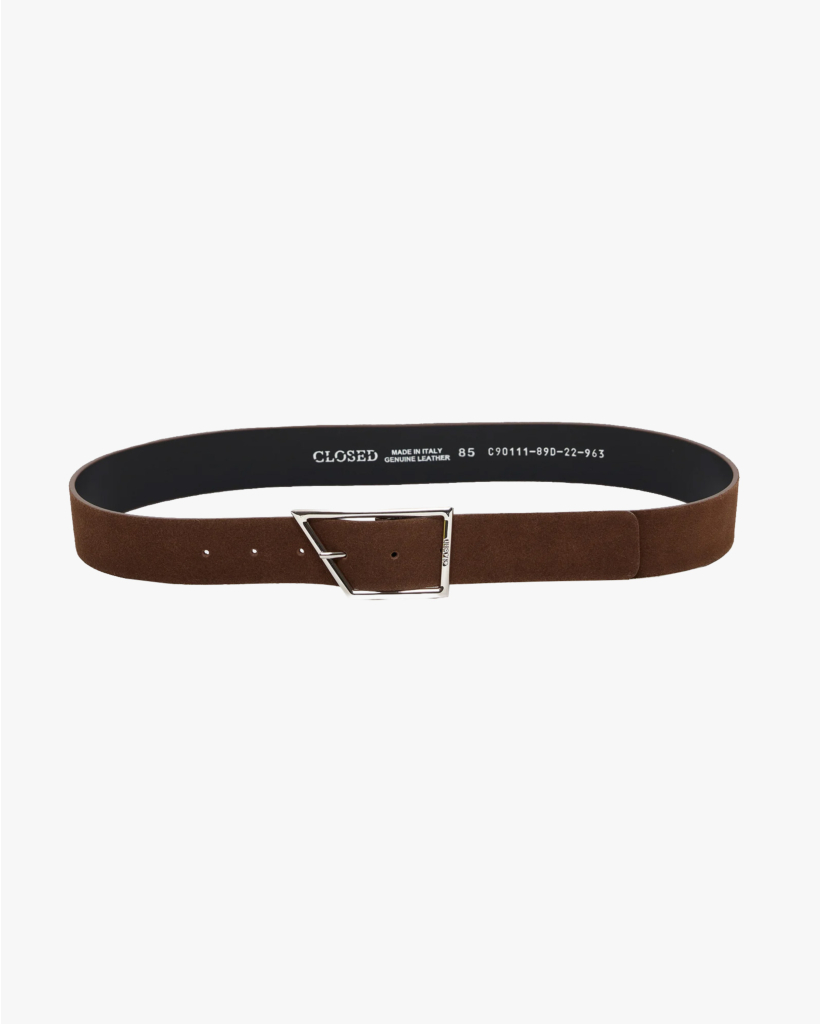Leren Riem Mahogany Brown/Silver