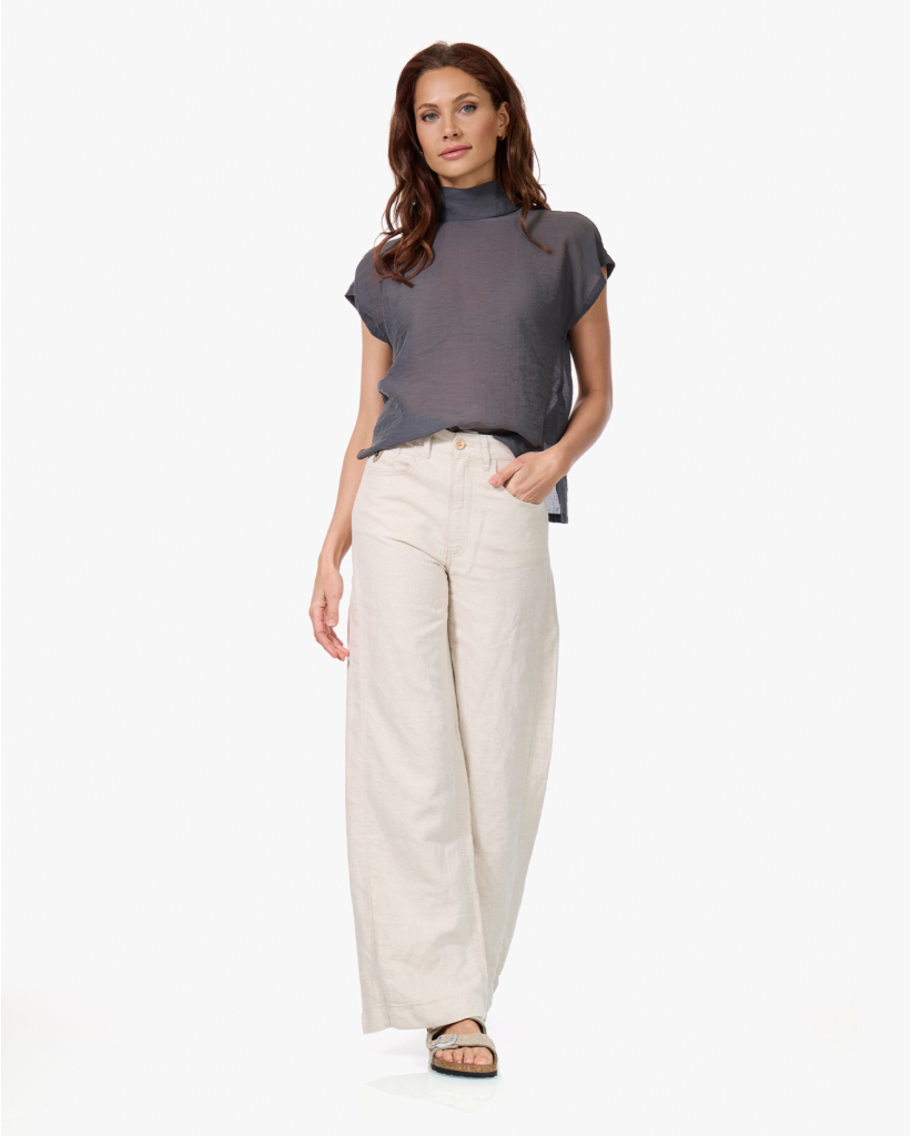 Rosa Linnenmix Broek Tosca Natural