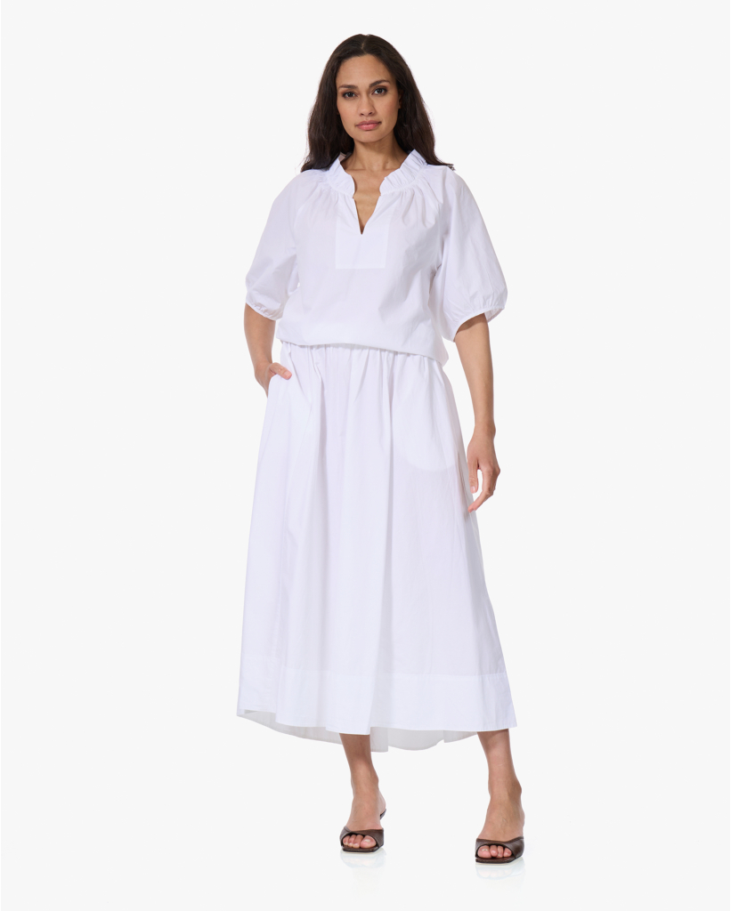 Gwynn Poplin Rok Wit