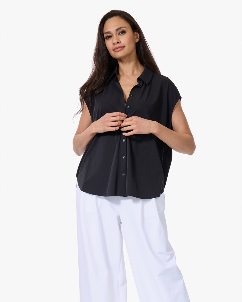 Tsuba Travel Jersey Blouse Diepzwart