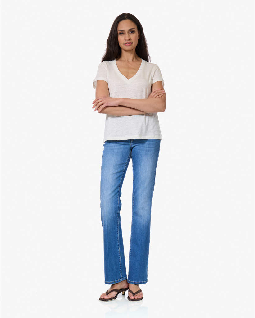 Linnen V-hals T-shirt Jasmin