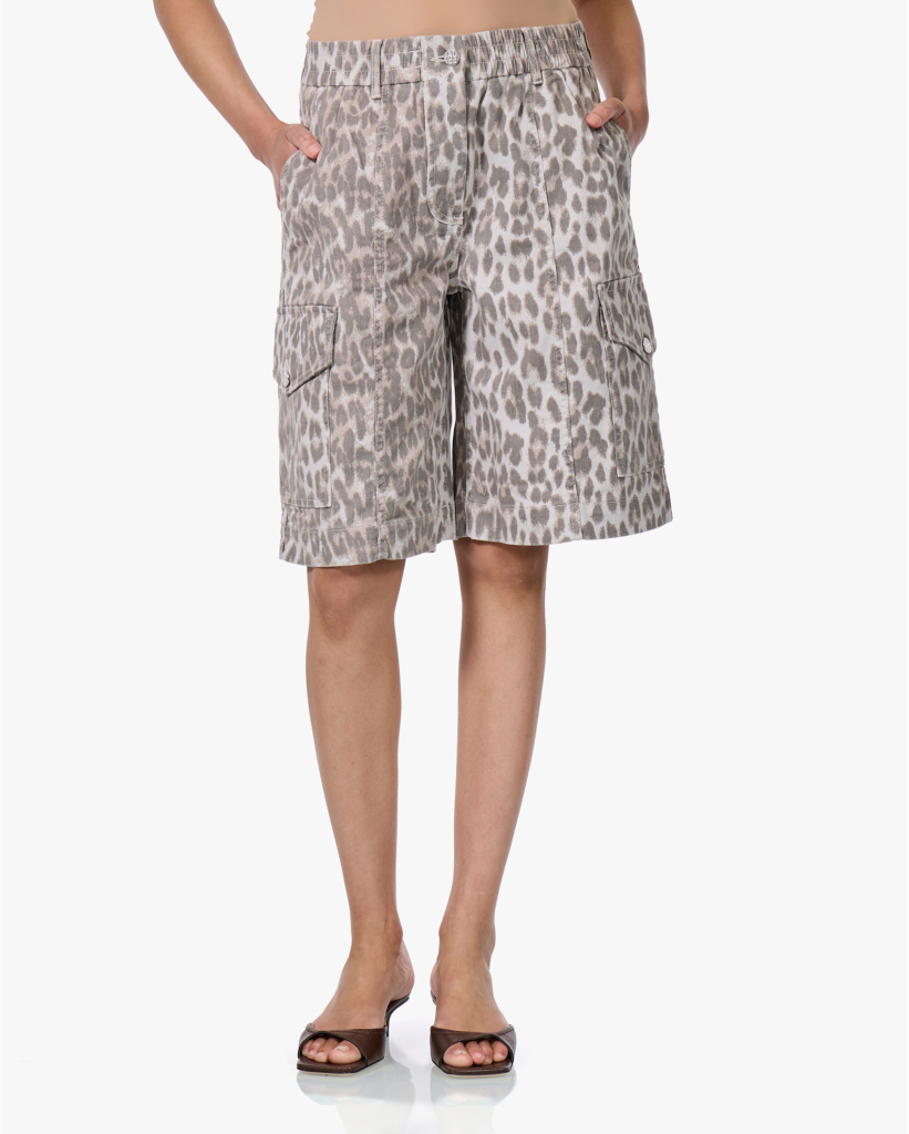 Neeto Denim Short Leopard