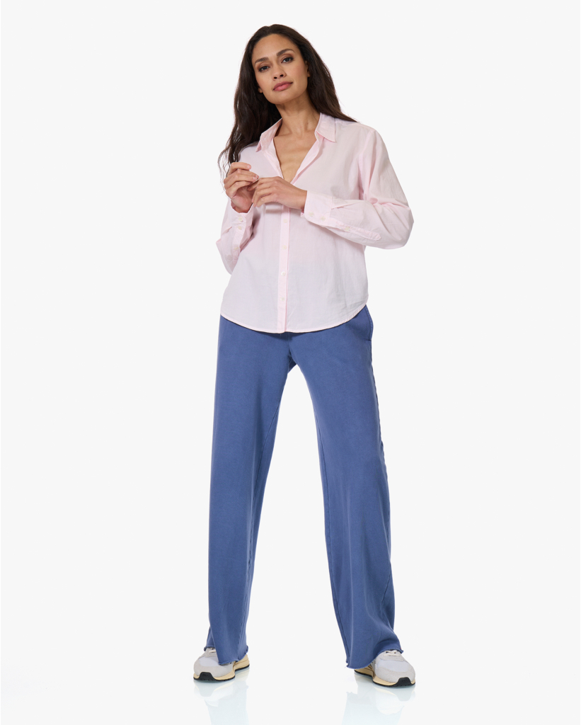 Bowie Washed Poplin Blouse Pale Rose