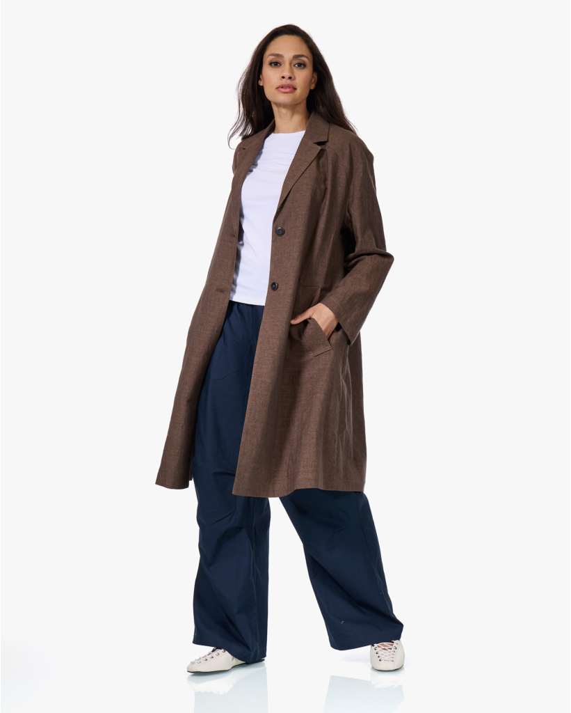 Panama Lange Blazerjas Camel