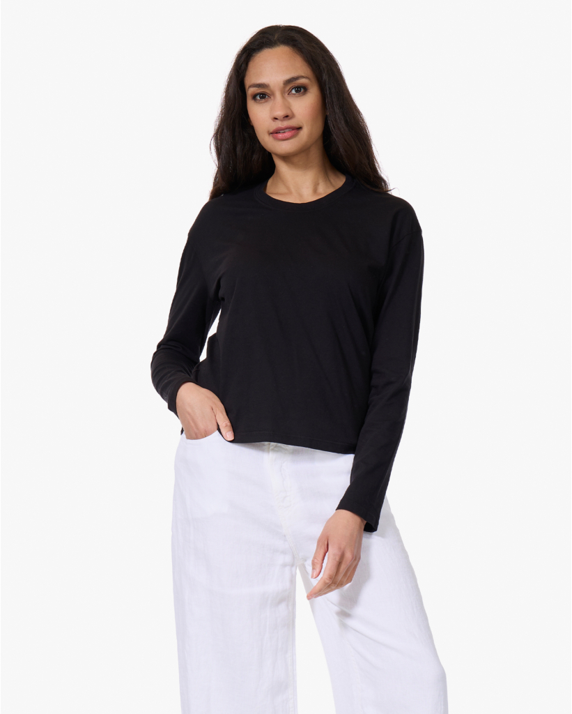 Vintage Boxy Tee Zwart