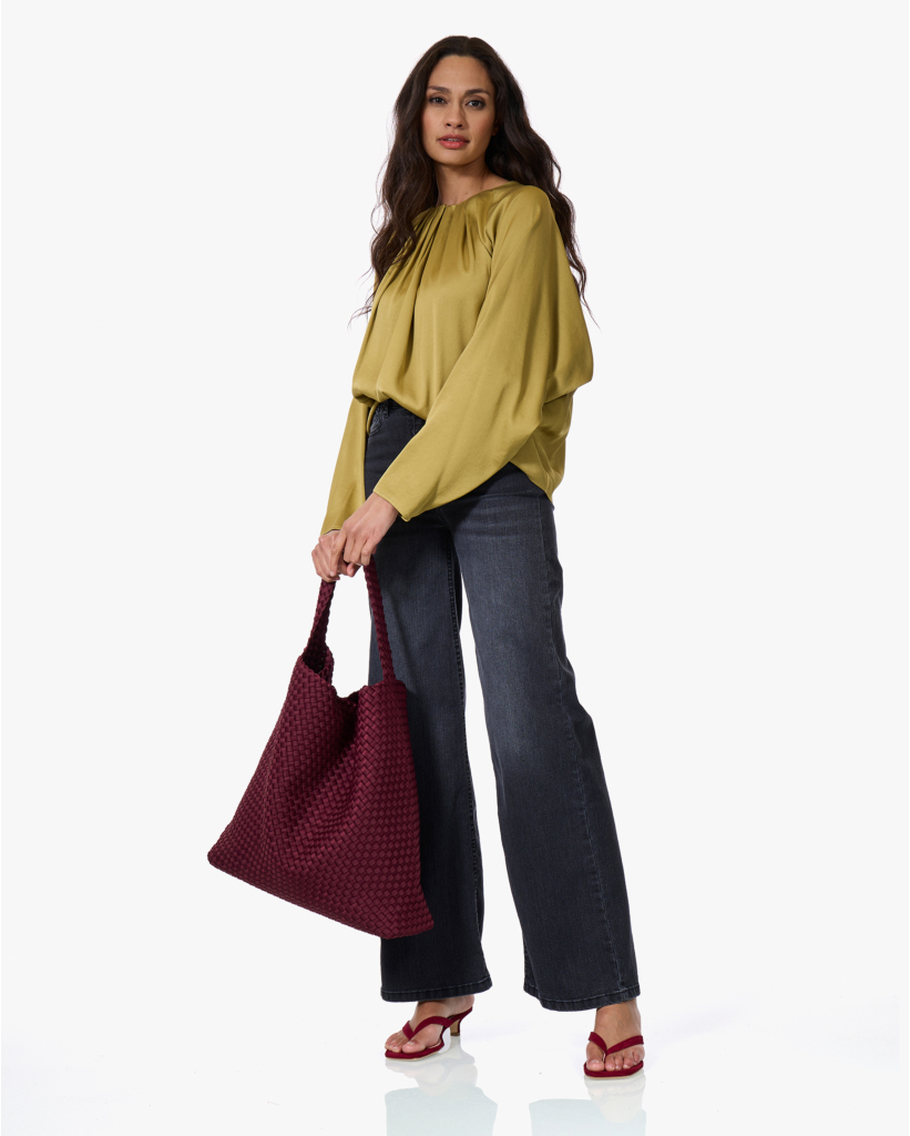 Harleen Satijnen Blouse Mosterd