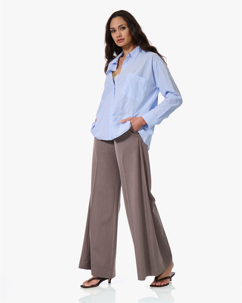Caroline Poplin Overhemdblouse Cloud