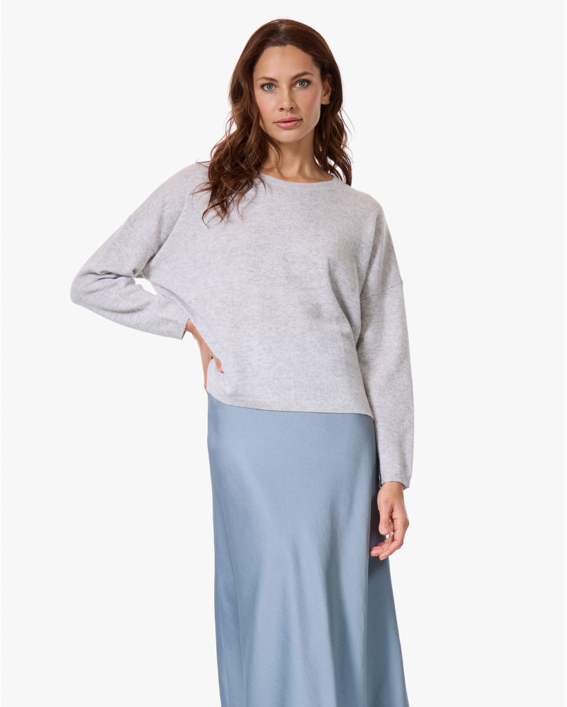 Kaira Cashmere Trui Lichtgrijs Mêlee
