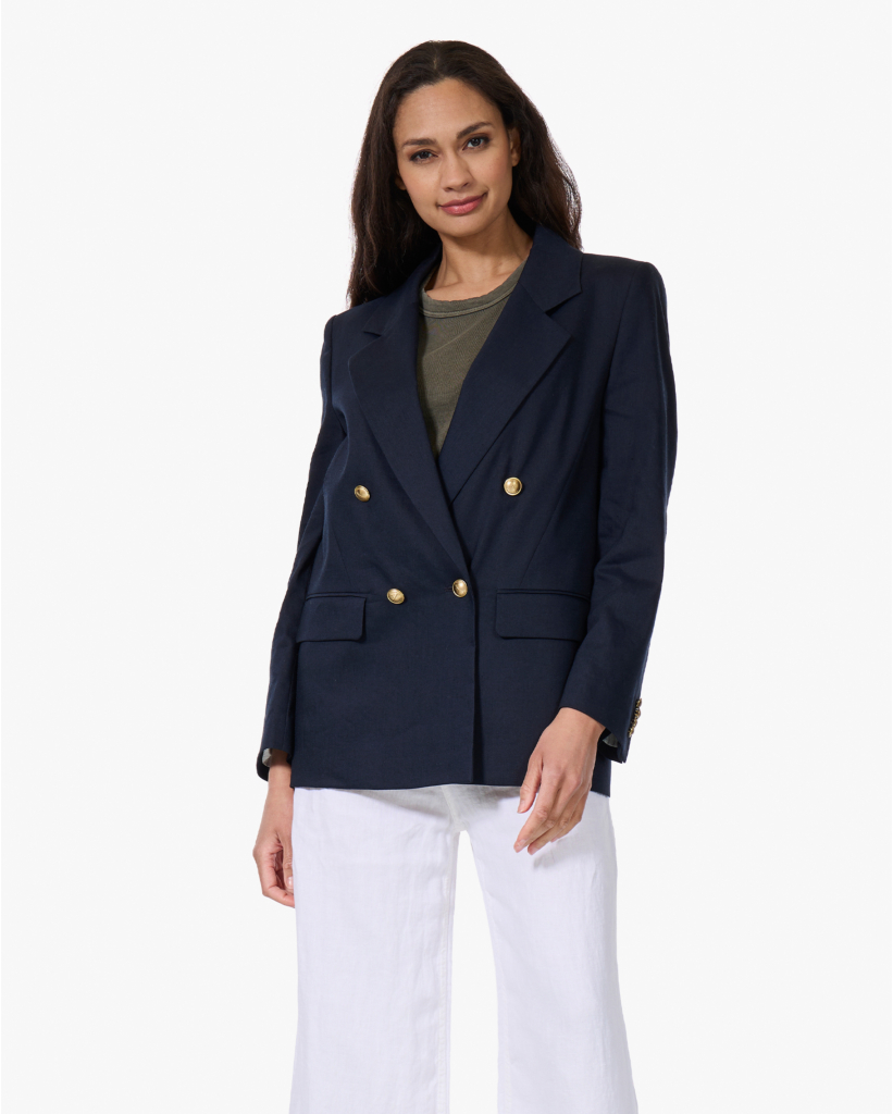Hadlow Linnenmix Blazer Navy