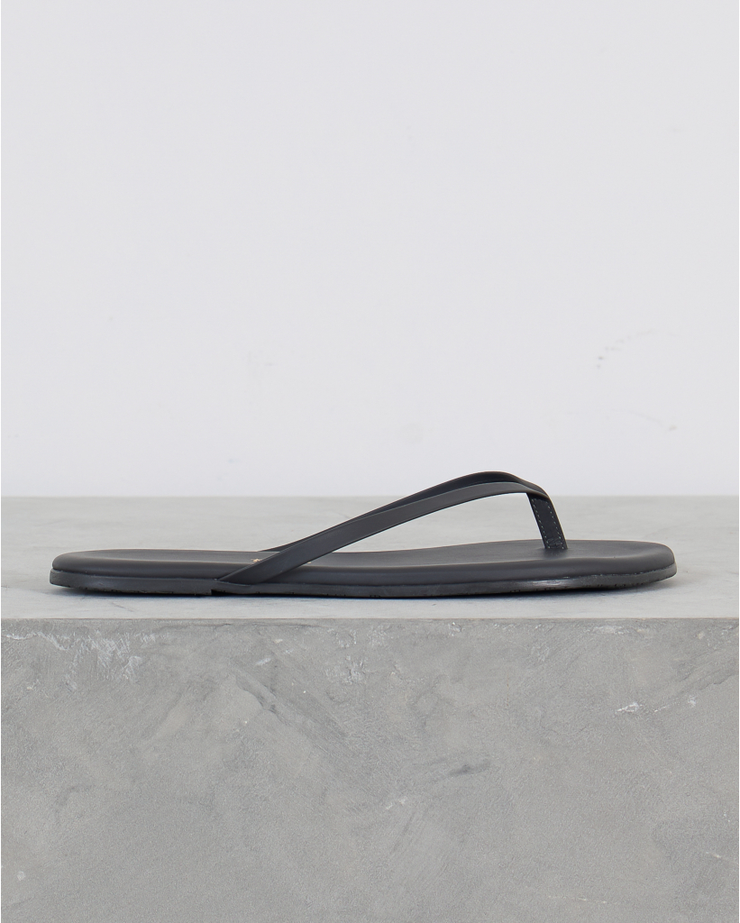 Solid Slippers Washed Black