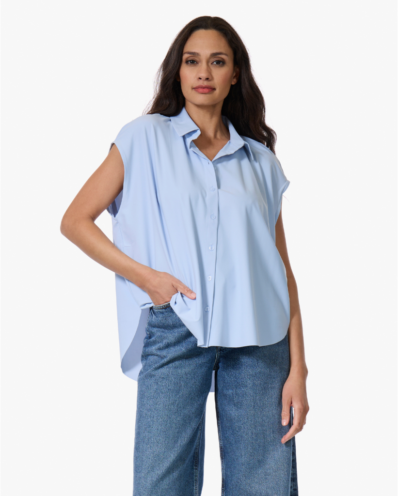 Tsuba Travel Jersey Blouse Cashmere Blauw