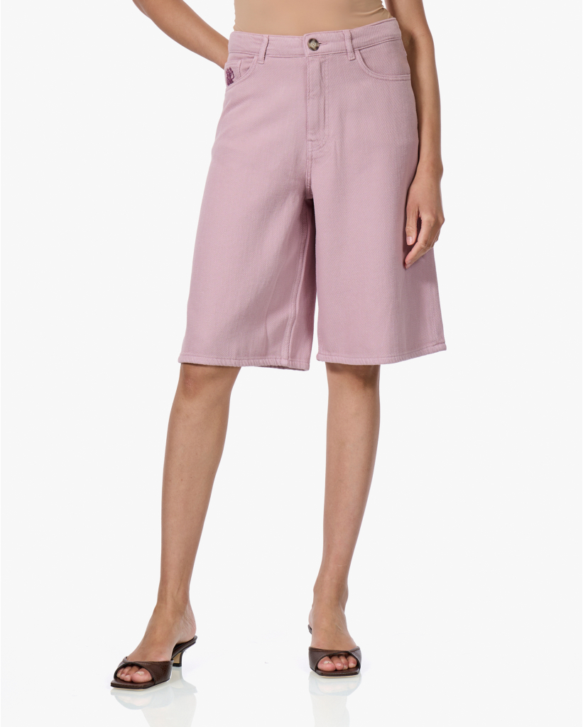 Niamh Twill Bermuda Shorts Dawn Pink