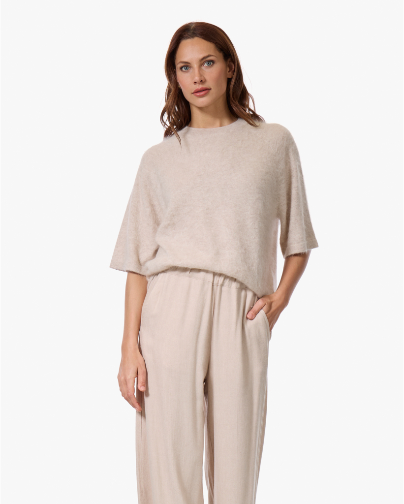 Jenna Brushed Cashmere Trui Oat