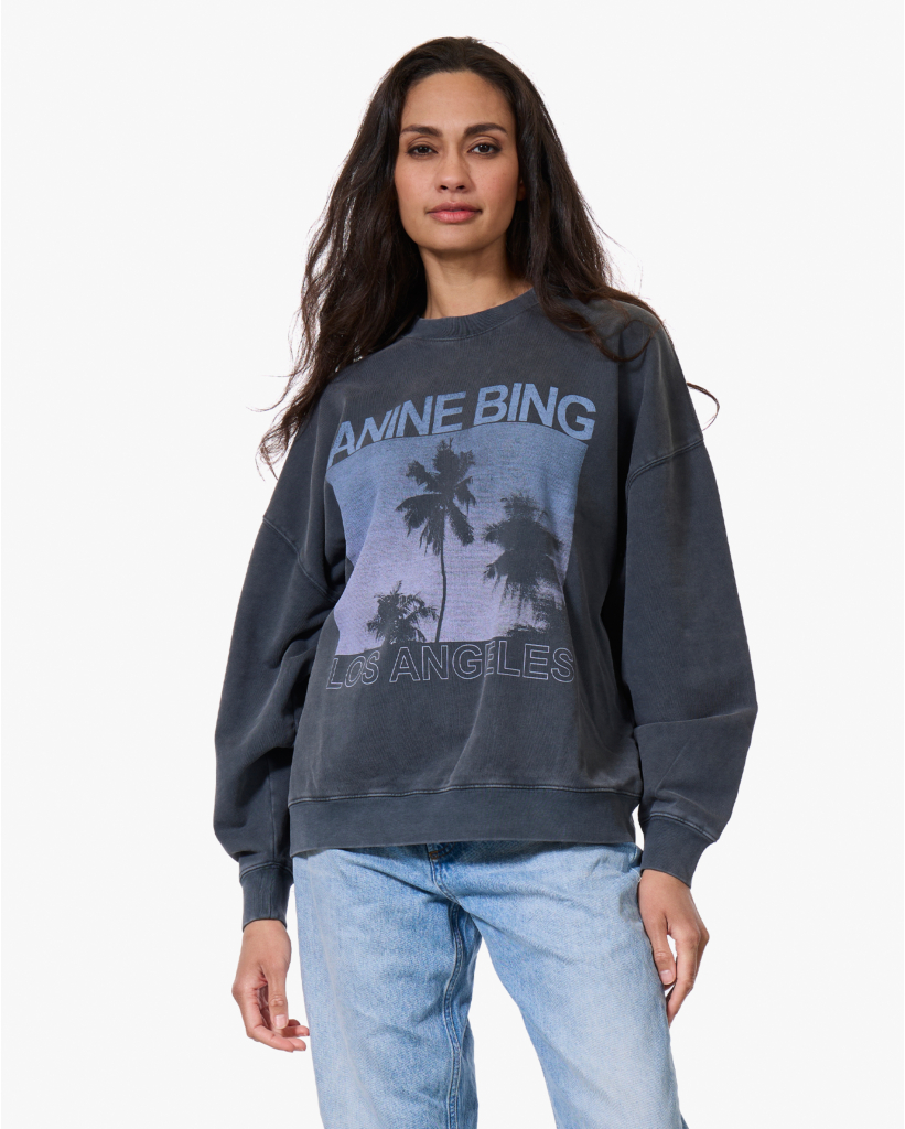 Miles Palms Sweatshirt Washed Grey